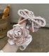HA255 - Korean Pink Velvet Rose Bow Hair Tie